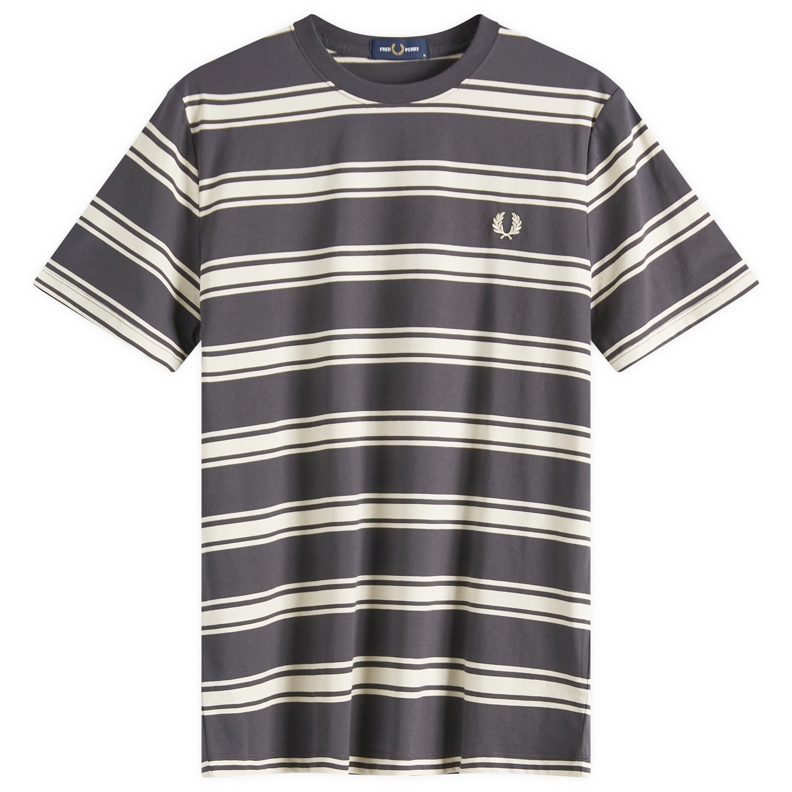 ★FRED PERRY★ Sport Fine Stripe T-Shirt Anchor Grey AFPM251 T-shirts FRED PERRY Fine Stripe T-Shirt Anchor Grey | Footshop