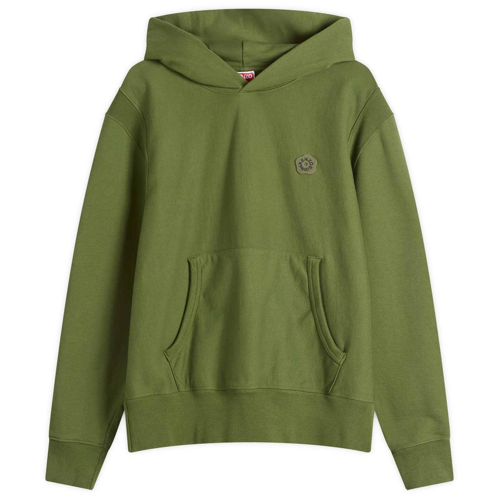 Kenzo Gots Boke Flower 2.0 Embroidered Classic Hoodie Khaki