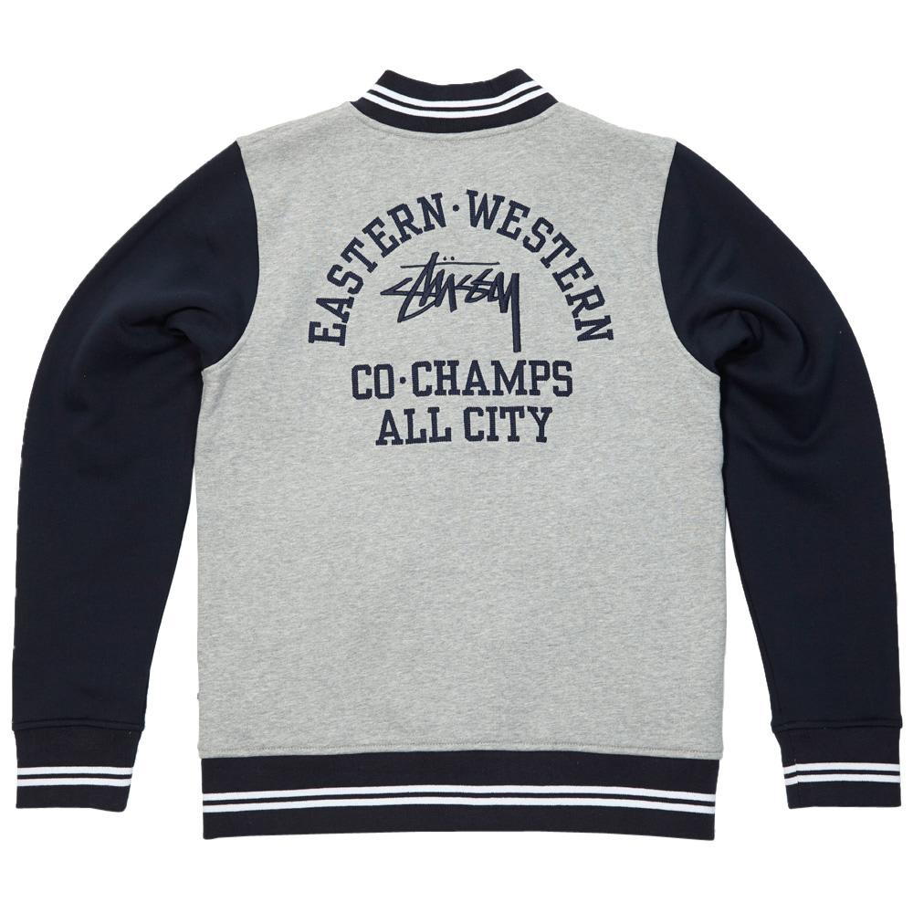 Stussy World Tour Varsity Jacket Navy/White | ubicaciondepersonas.cdmx ...