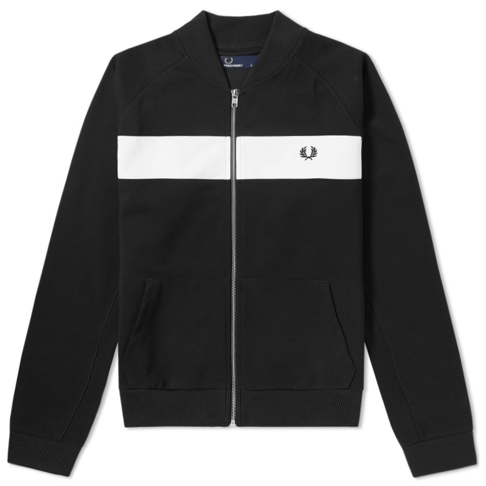 Fred Perry Reverse Tricot Track Jacket Black (SG)