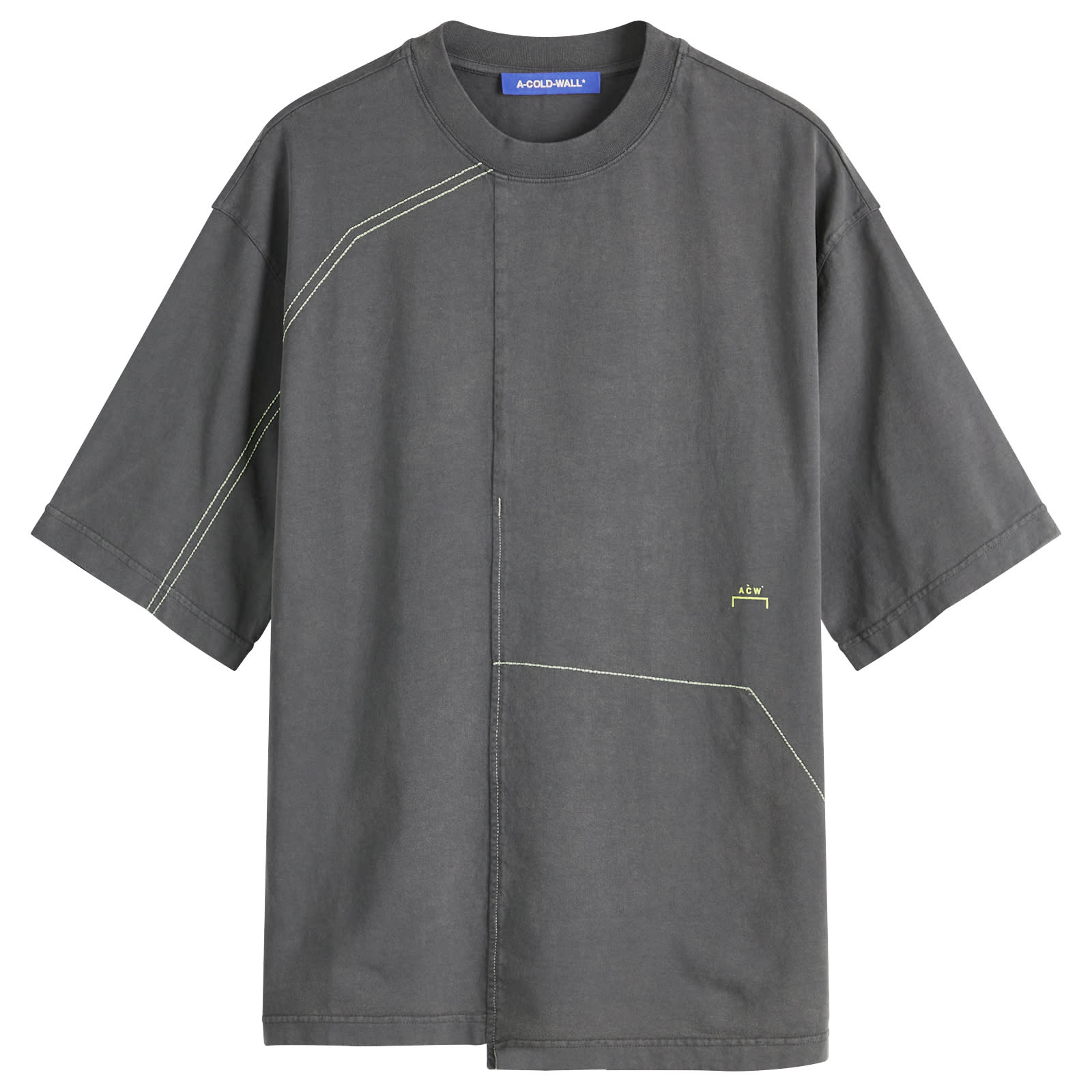 ★A-COLD-WALL★ Aspect Short Sleeve T-Shirt Grey Slate ACWMT A-COLD-WALL* Gray Overdye T-Shirt A-Cold-Wall*