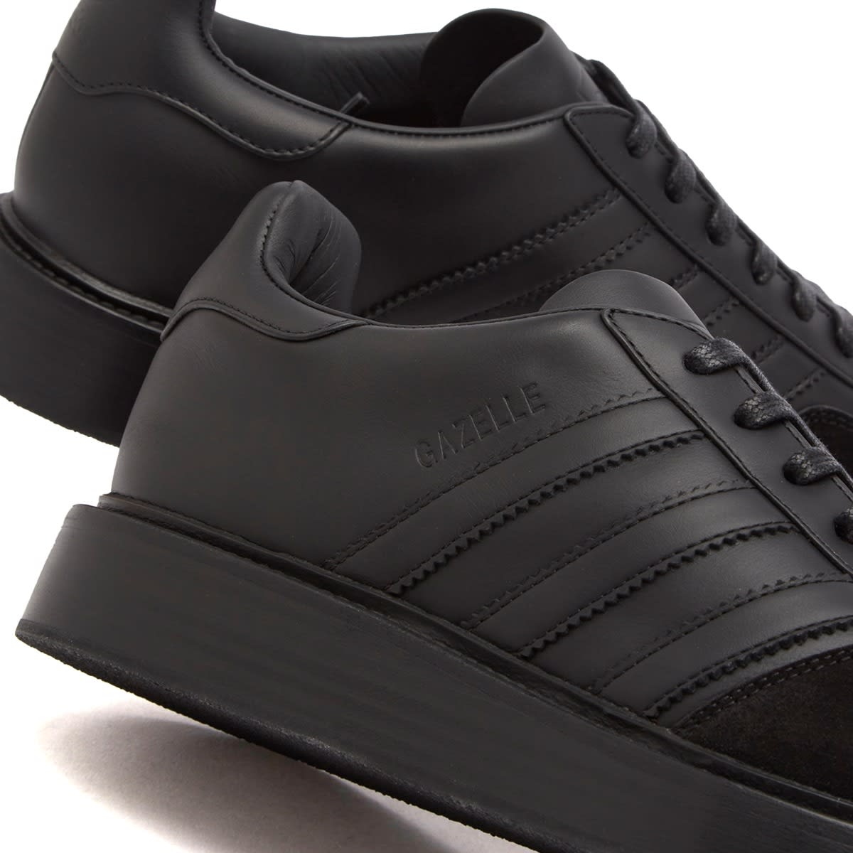 ADIDAS MADE IN ITALY MEN\'S 7 PREMIUM GAZELLE INDOOR BLACK LEATHER IH8642 adidas Originals Gazelle Indoor  main image 2