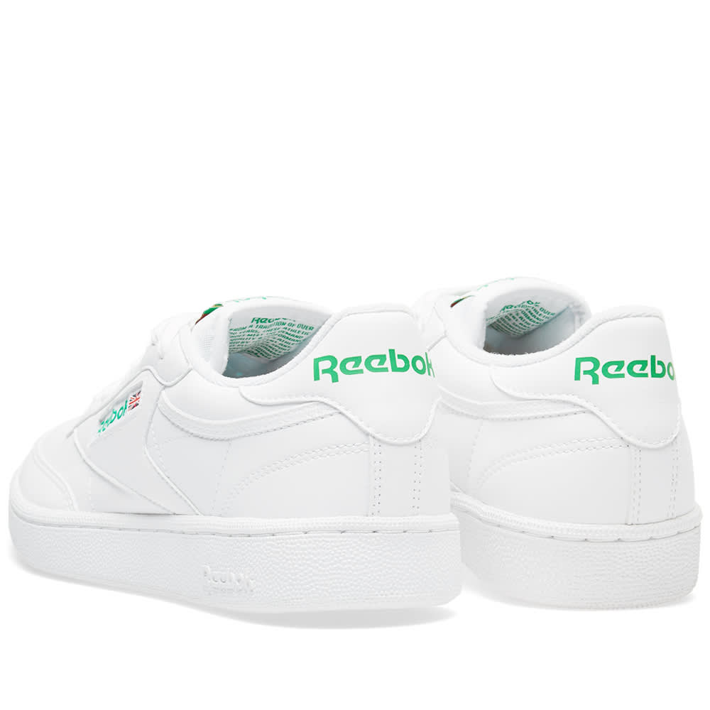 reebok club c 85 white green