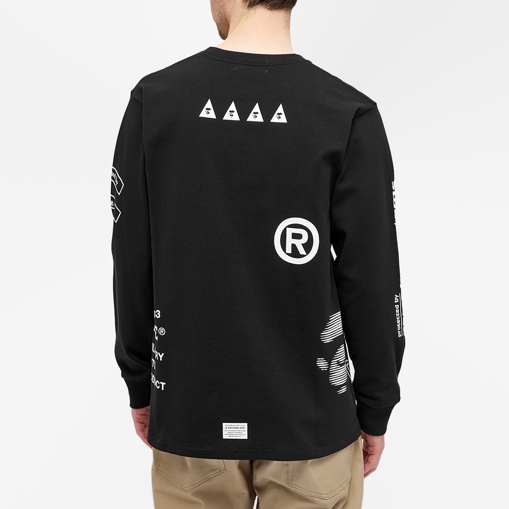bape multi logo l/s tee