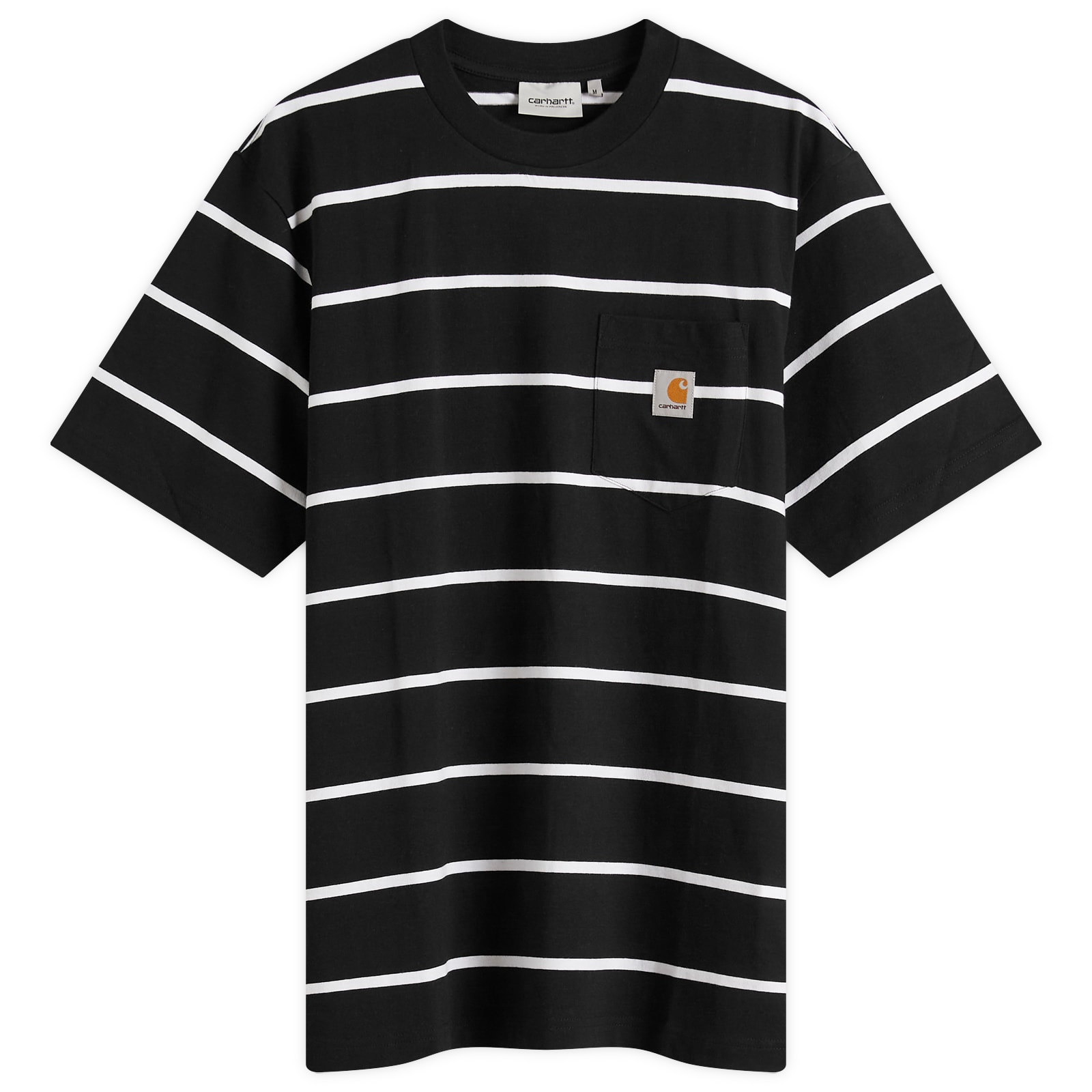 CARHARTT WIP｜ (Aiken Pocket T-shirt (I034487 2PWXX)) Carhartt WIP Aiken Stripe Pocket T-Shirt Black | END. (TW)