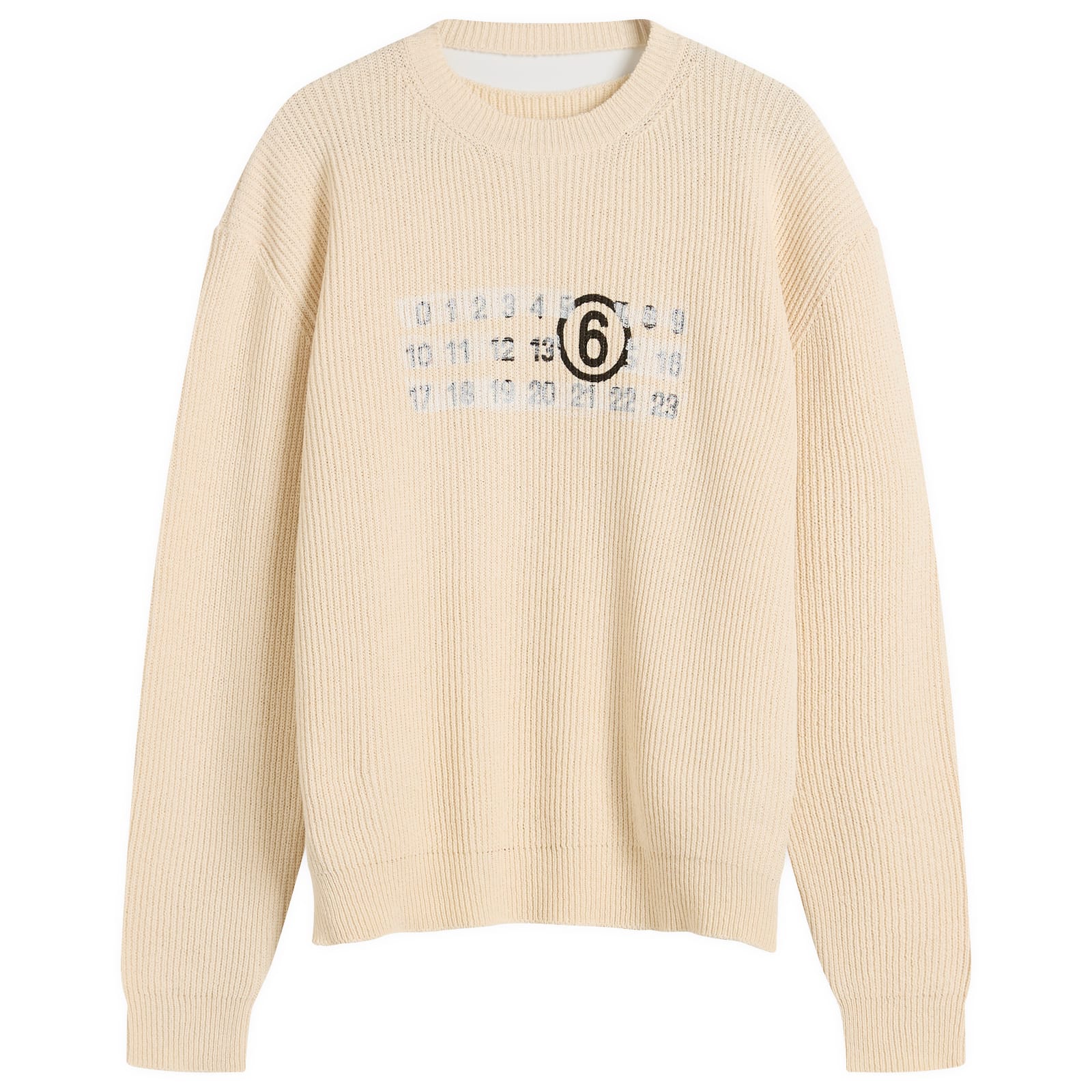 Tシャツ・カットソー MM6 MAISON MARGIELA Cream Wool Sweater Cream Sweater with vintage effect MM6 Maison Margiela