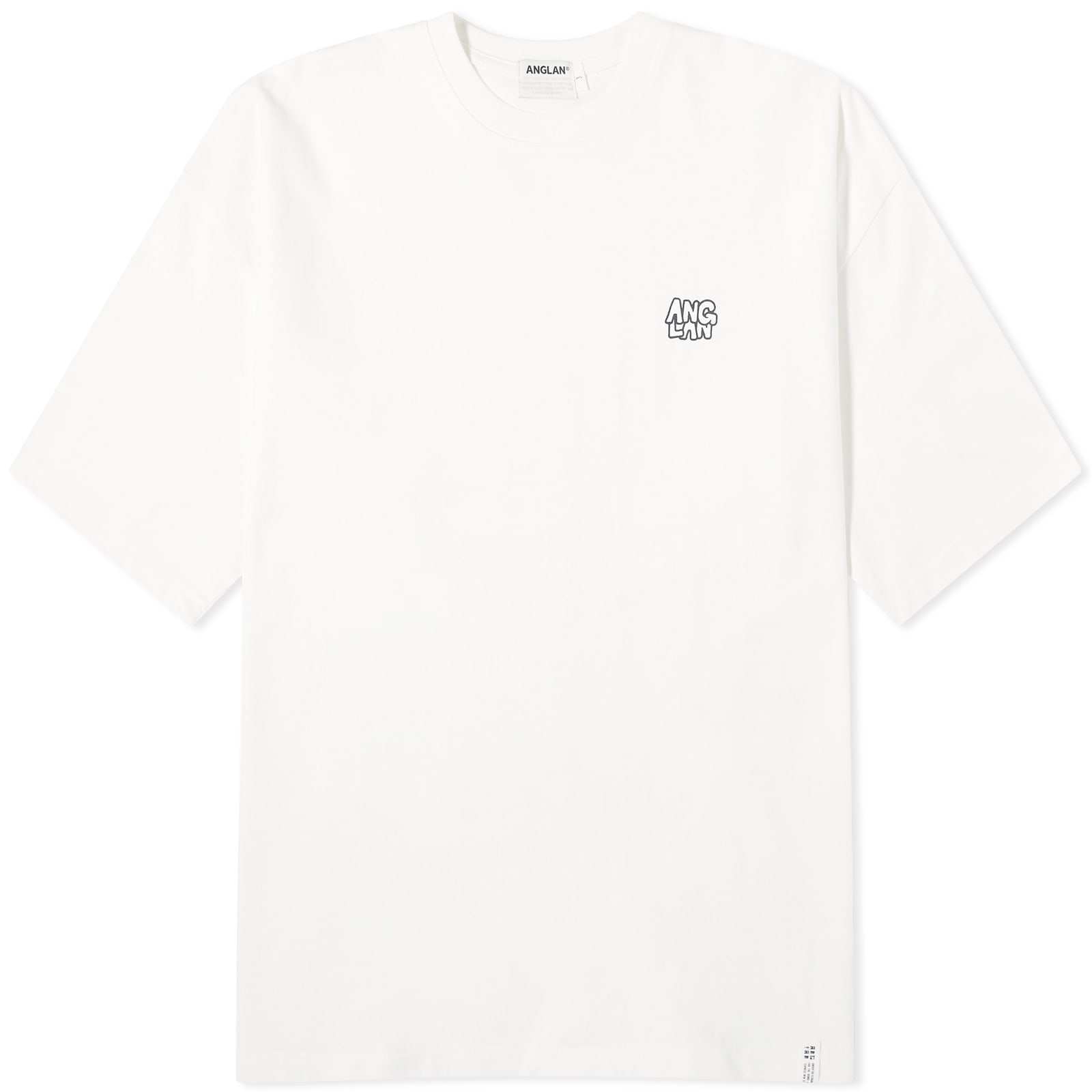 Anglan Men's Stack Logo T-Shirt Ivory - Curated Menswear