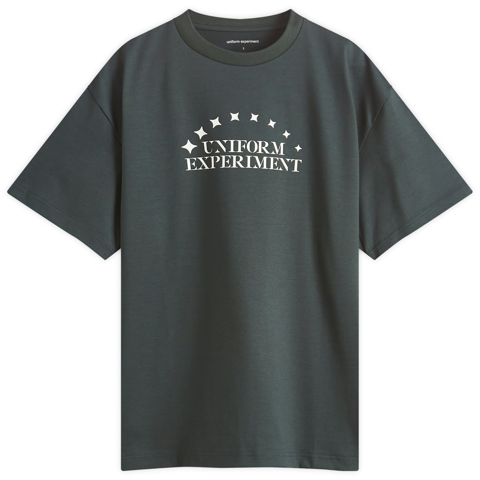 Uniform Experiment Stencil Logo T-Shirt Green | END. (US)