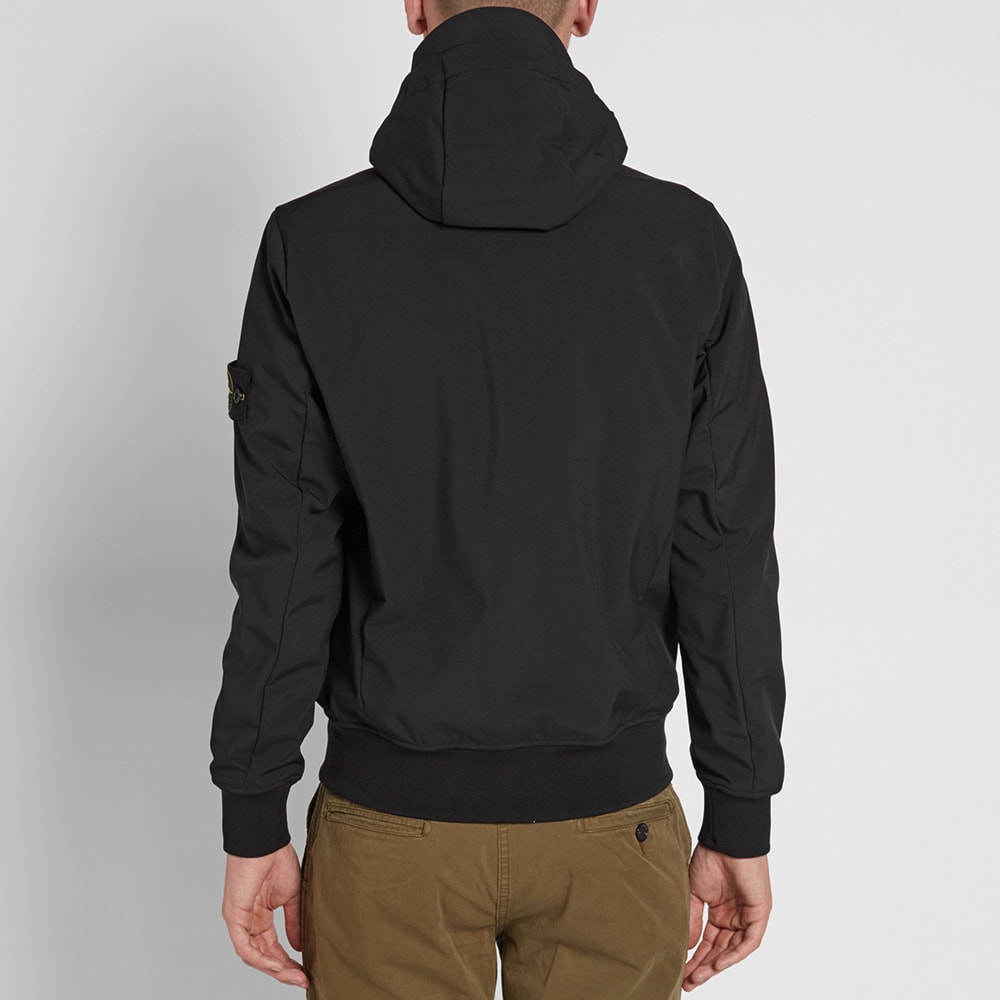Q0422 soft shell r hooded jacket black Clearance