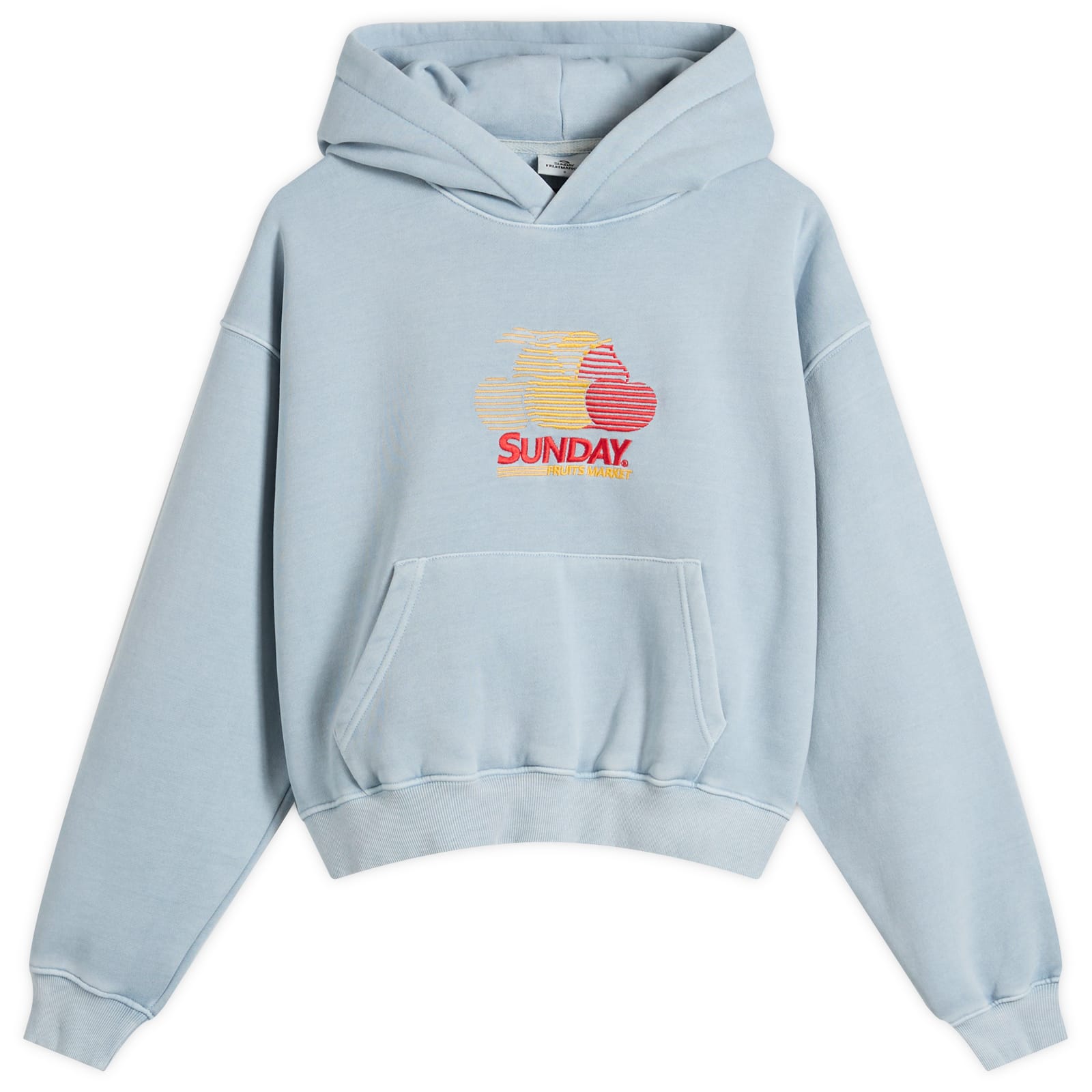 ★22-23FW新作★SUNDAYFRUITMARKET★SUNDAY GYM HOODIE SUNDAYFRUITMARKET Pigment Cherry Hoodie Sky Blue | END. (AU)