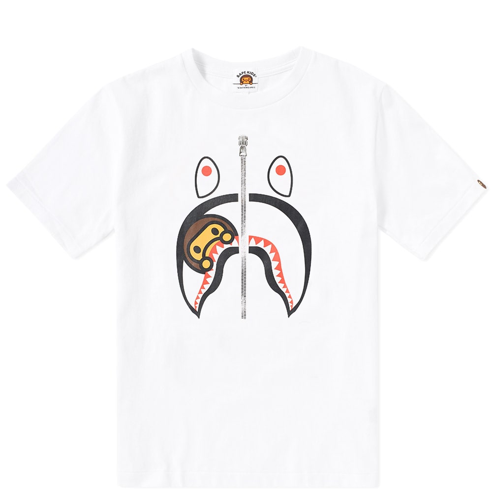 bape shark tee white