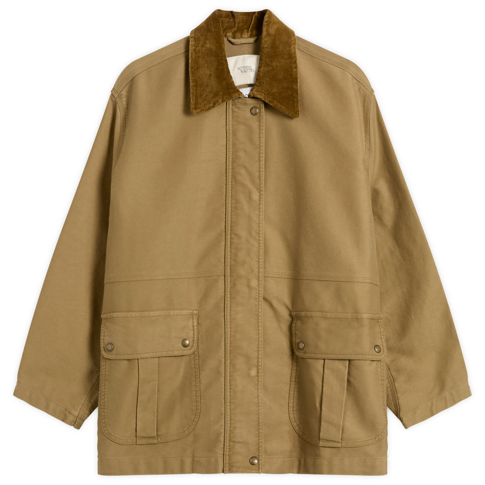 ★NOTHING WRITTEN★Hunting Cotton Jacket★コットンジャケット Nothing Written Mole Skin Hunting Cotton Jacket Khaki | END