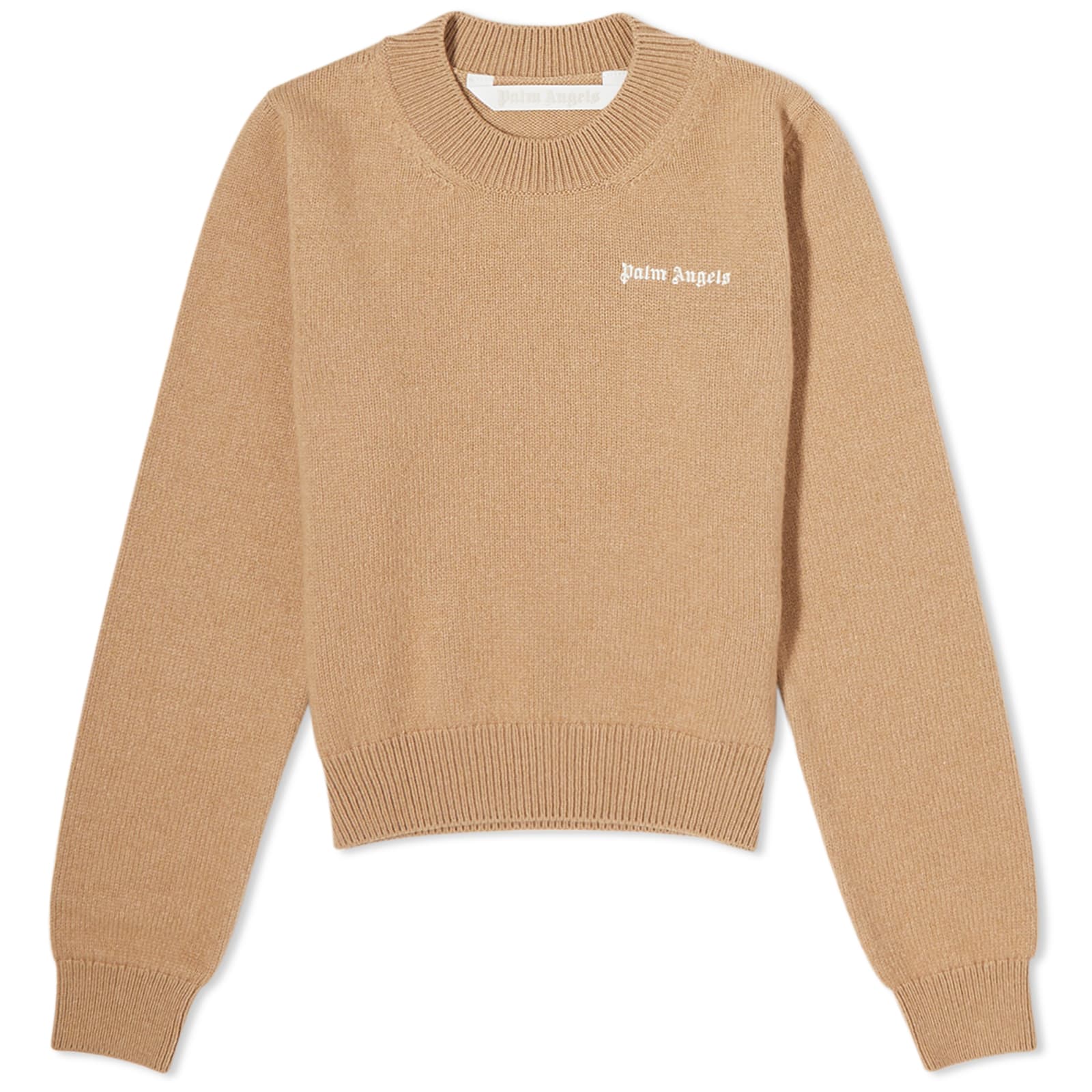 Palm Angels Women's Classic Logo Knitted Sweater Beige