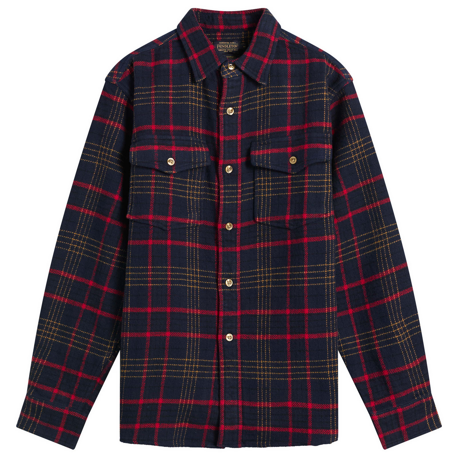 Pendleton Men’s Big Pocket Overshirt Blue Check