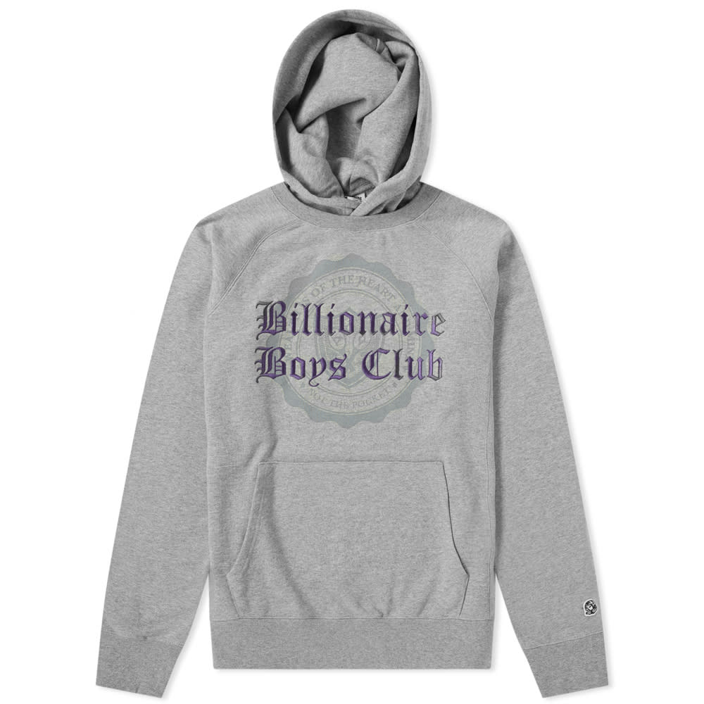 Going back to school, Billionaire Boys Club support their school team - the ‘Vikings’ – with this reimagined hoody. Sitting somewhere between a crew sweat and a hoody, the greyscale silhouette brings sporting references with a crest-like design stamped across the chest, while the breathable loopback construction is supported throughout with BBC’s signature spacey astronaut.

100% Cotton
Loopback Jersey
Raglan Sleeves
Embroidered Branding
Crest Print
Astronaut Appliqué
Ribbed Crewneck, Cuffs & Hem
