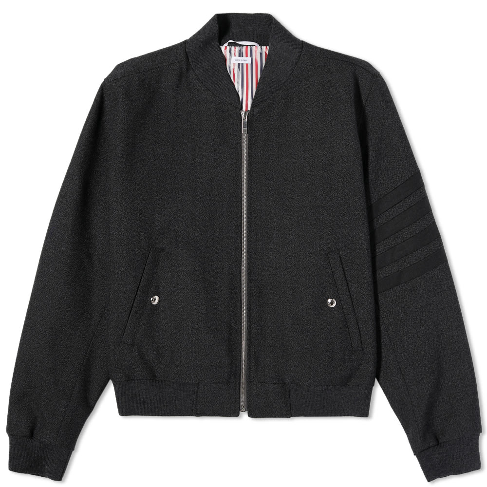 grey wool bomber jacket