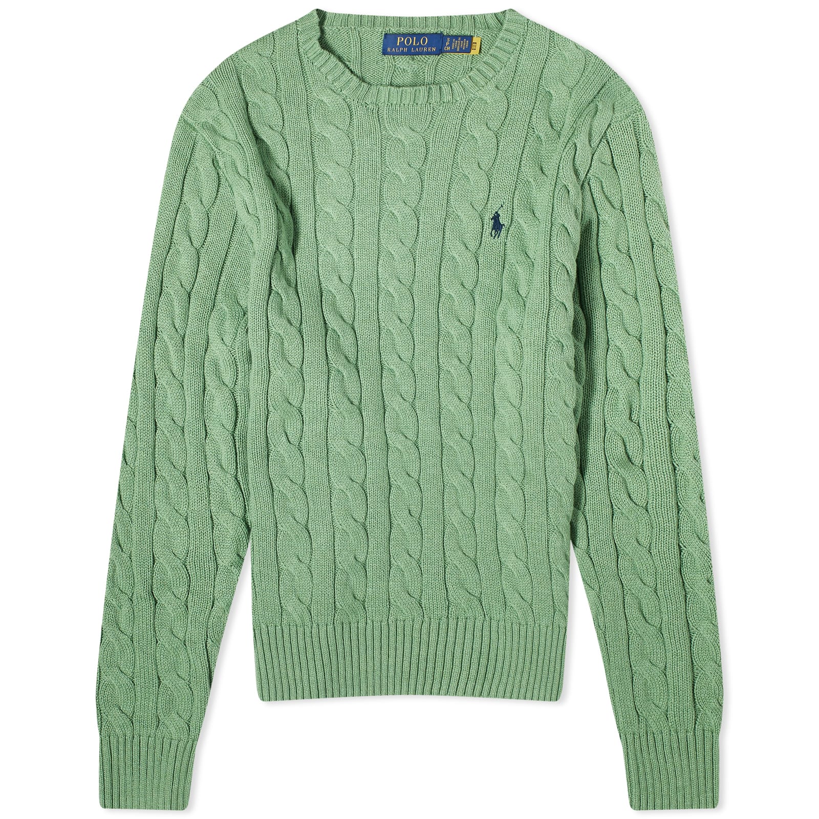 Polo Ralph Lauren Cotton Cable Crew Knit Field Green Heather END. (US)