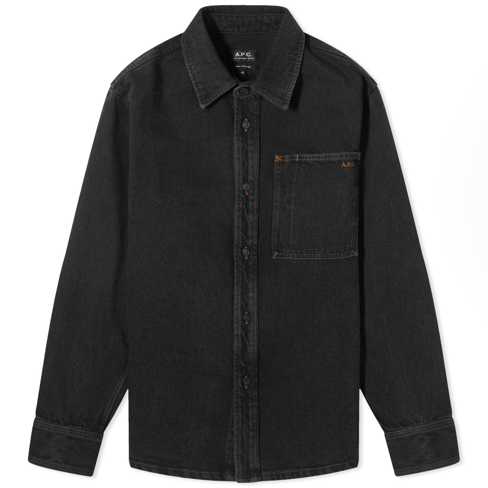 A.P.C. Graham Denim Overshirt Washed Black END.