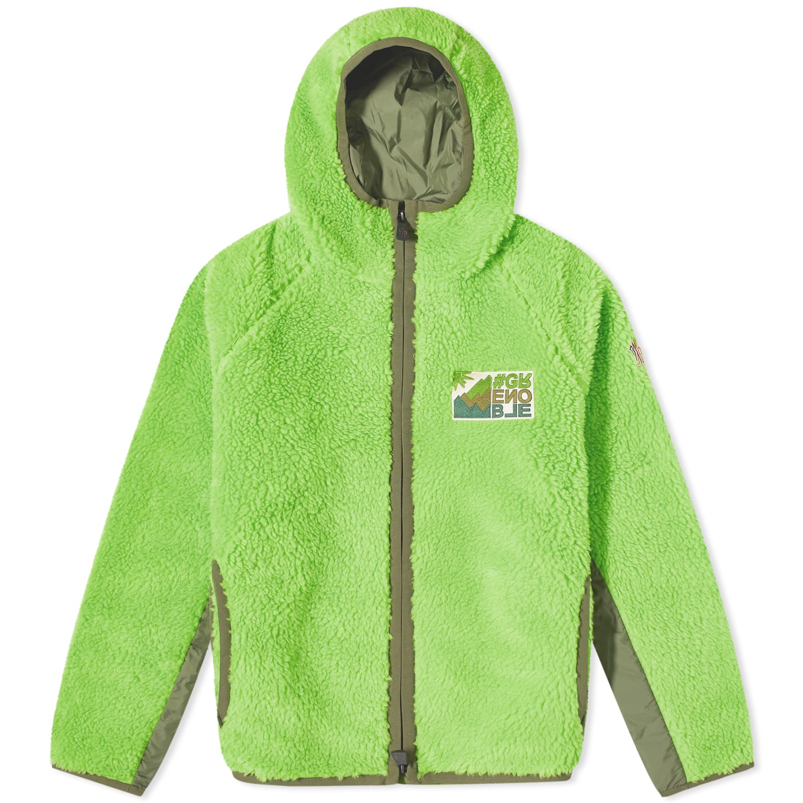 Moncler Grenoble Men's Teddy Fleece Jacket Bright Green | 8G000-10