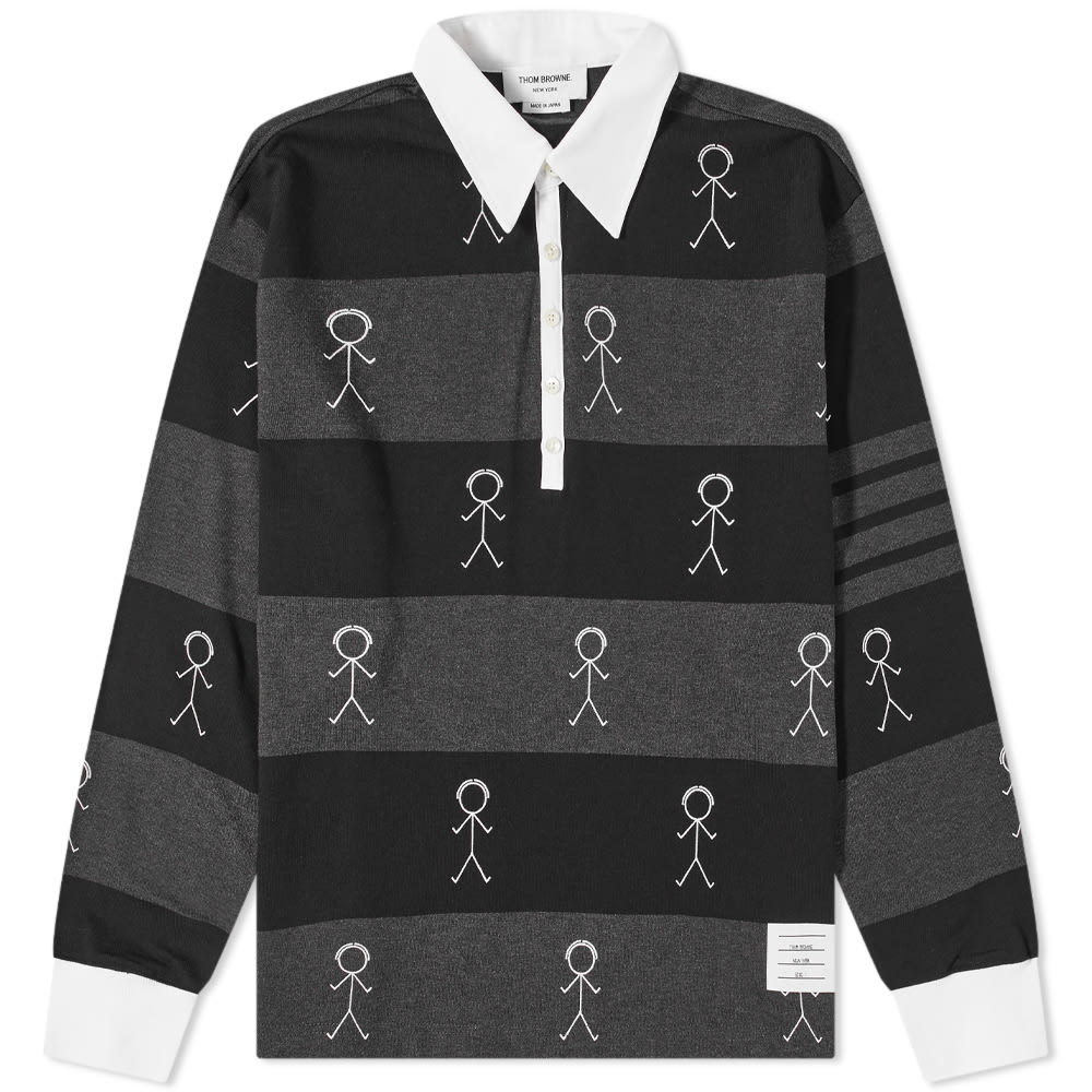 Thom Browne Mr Tom Rugby Shirt Black | END. (US)