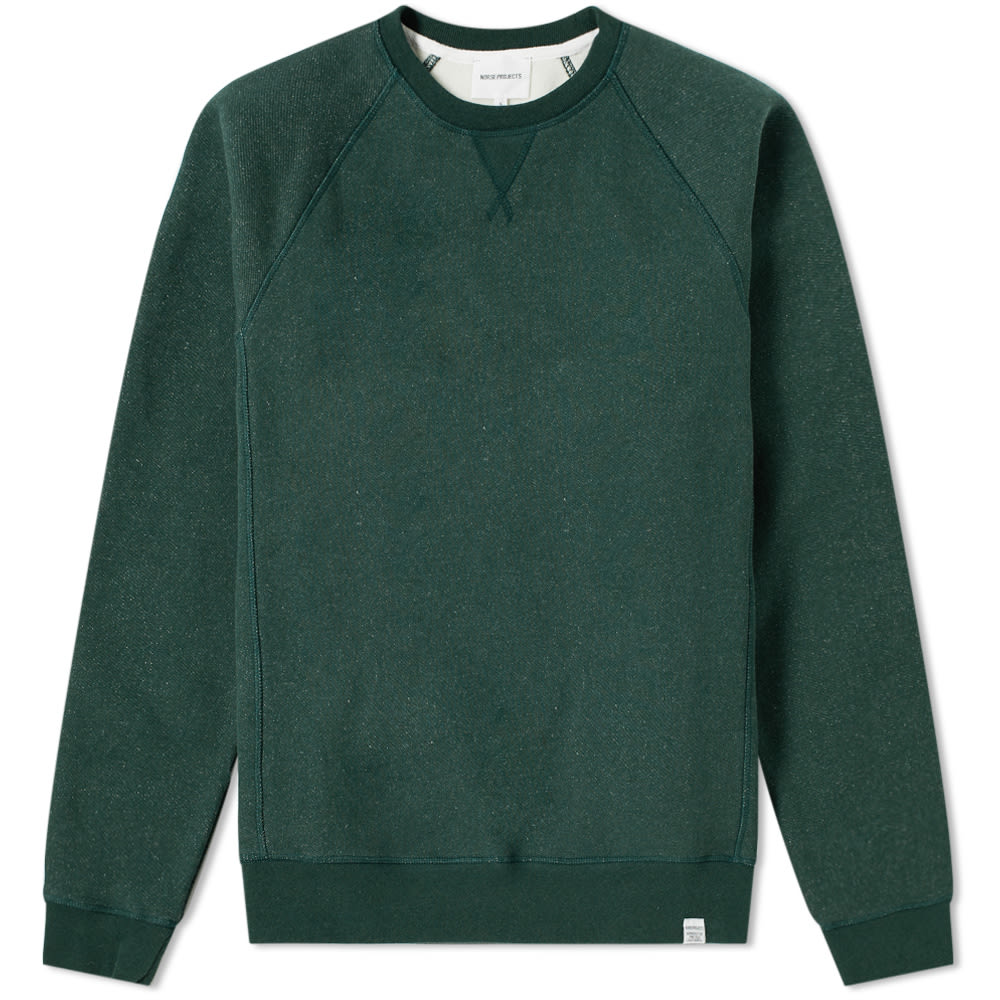 Norse Projects Ketel Raglan Heavy Sweat Spinnaker Green END.