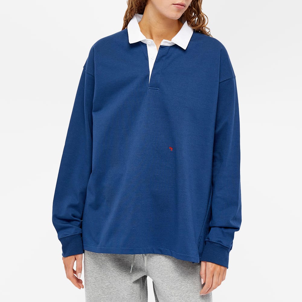 Hommegirls Contrast Collar Rugby Shirt Navy END. (KR)