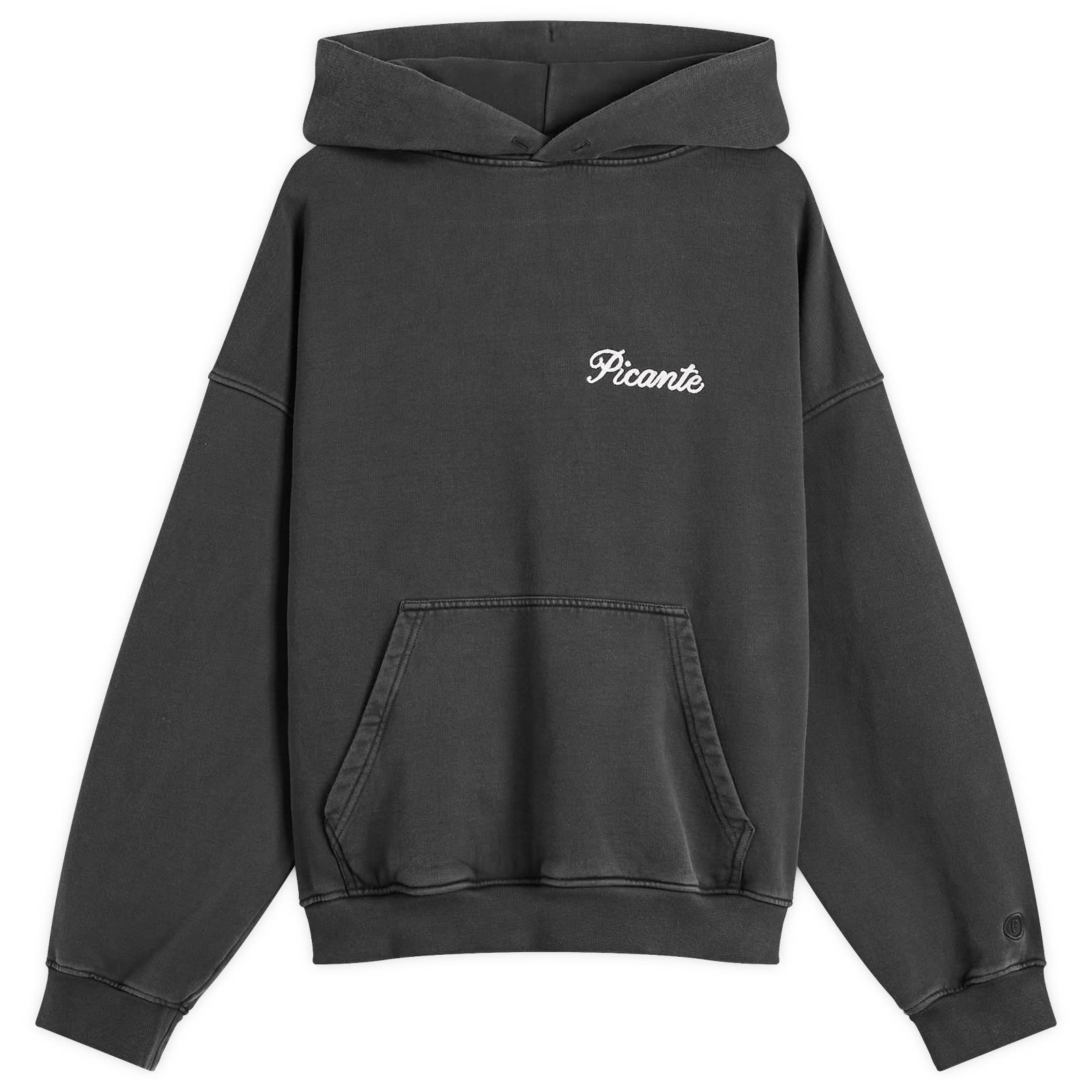 PICANTE — Picante Men's Tailor Chain-Stitch Hoodie in Washed Black, Size X-Large