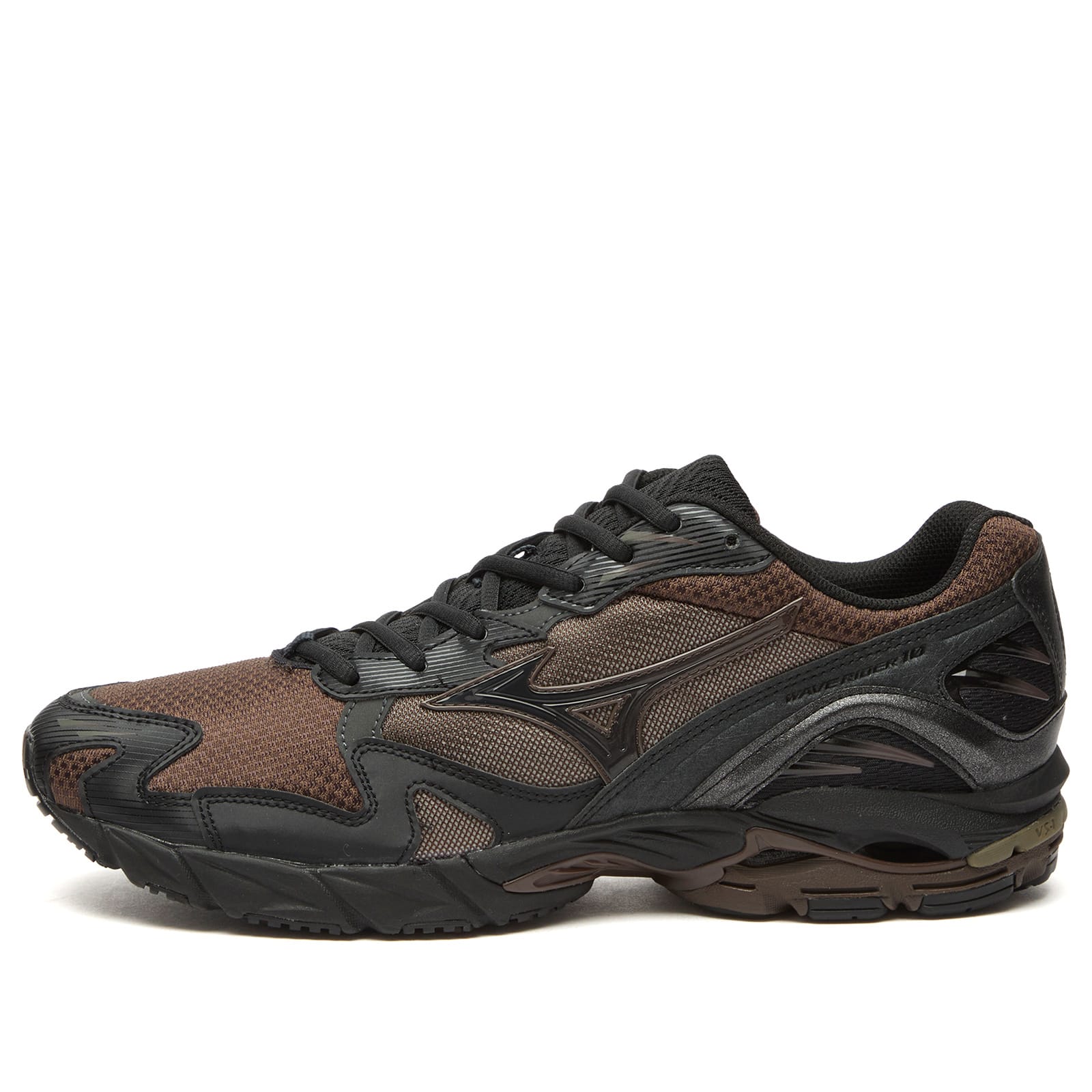 Mizuno Men's x Vainl Archive Wave Rider 10 Sneaker Chocolate Brown/Pirate Black/Black - D1GD2521-01