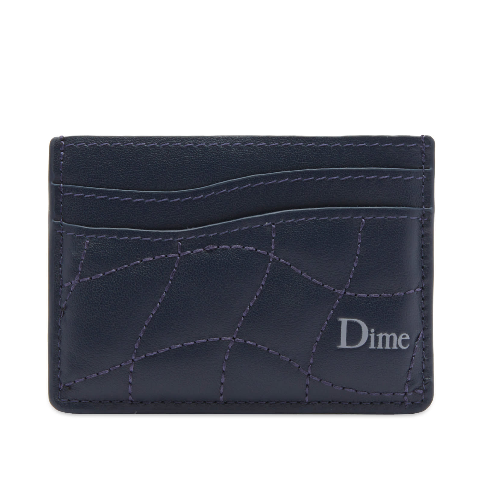 Dime Quilted Leather Cardholder Dark Blue END.
