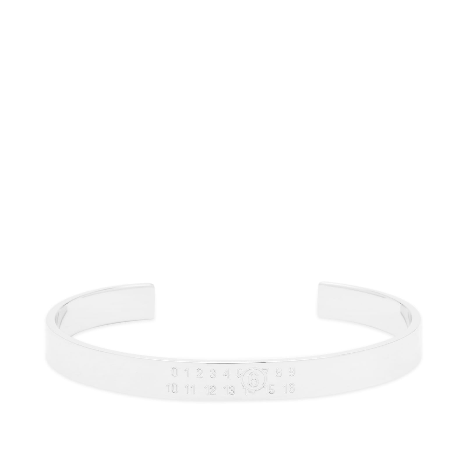 MM6 Maison Margiela 6 Logo Bangle Polished Palladio | END. (GB)
