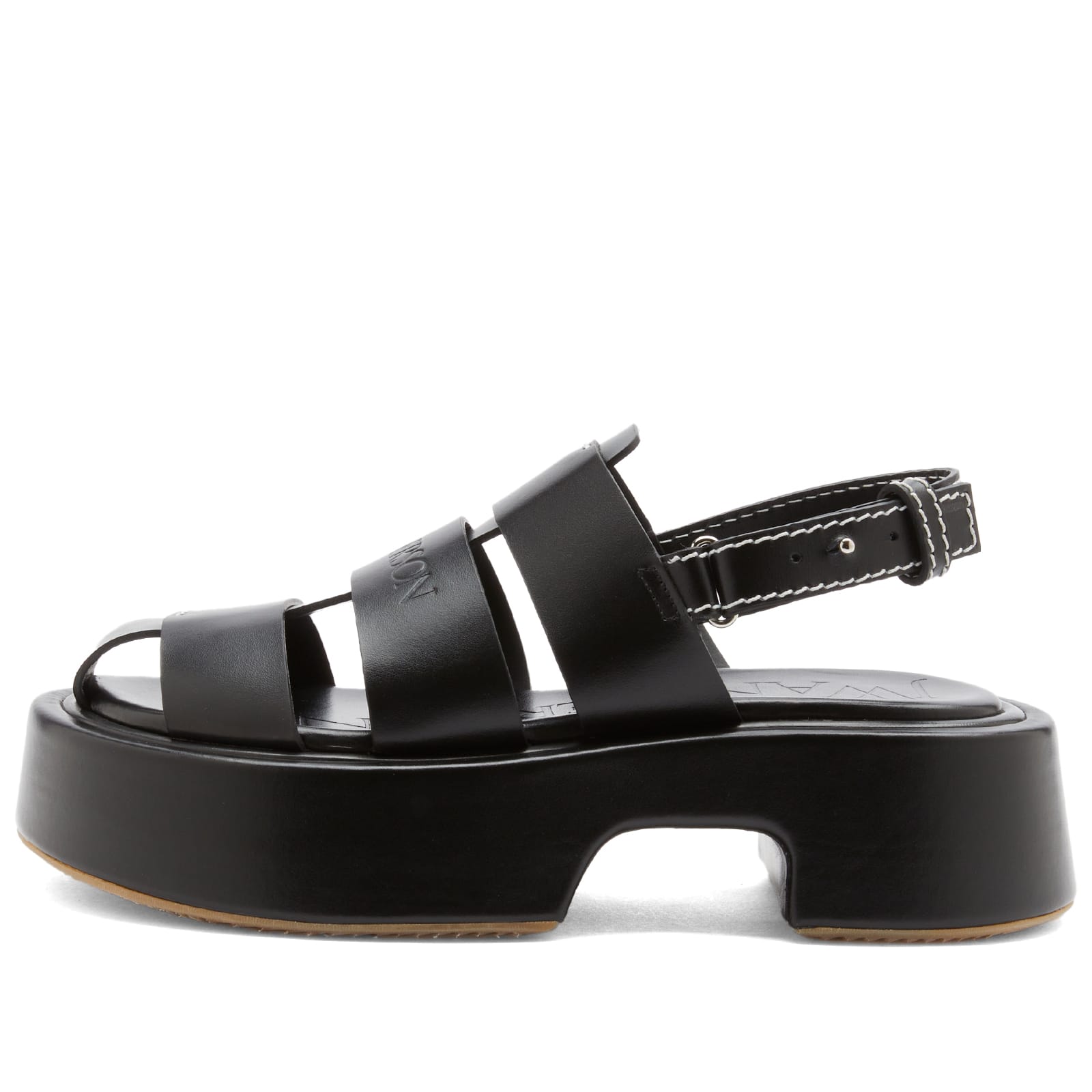 JW ANDERSON| (STRIPE PLATFORM SANDAL W (SN0099-LA0323-9 JW Anderson Stripe Platform Sandal Black | END. (CA)