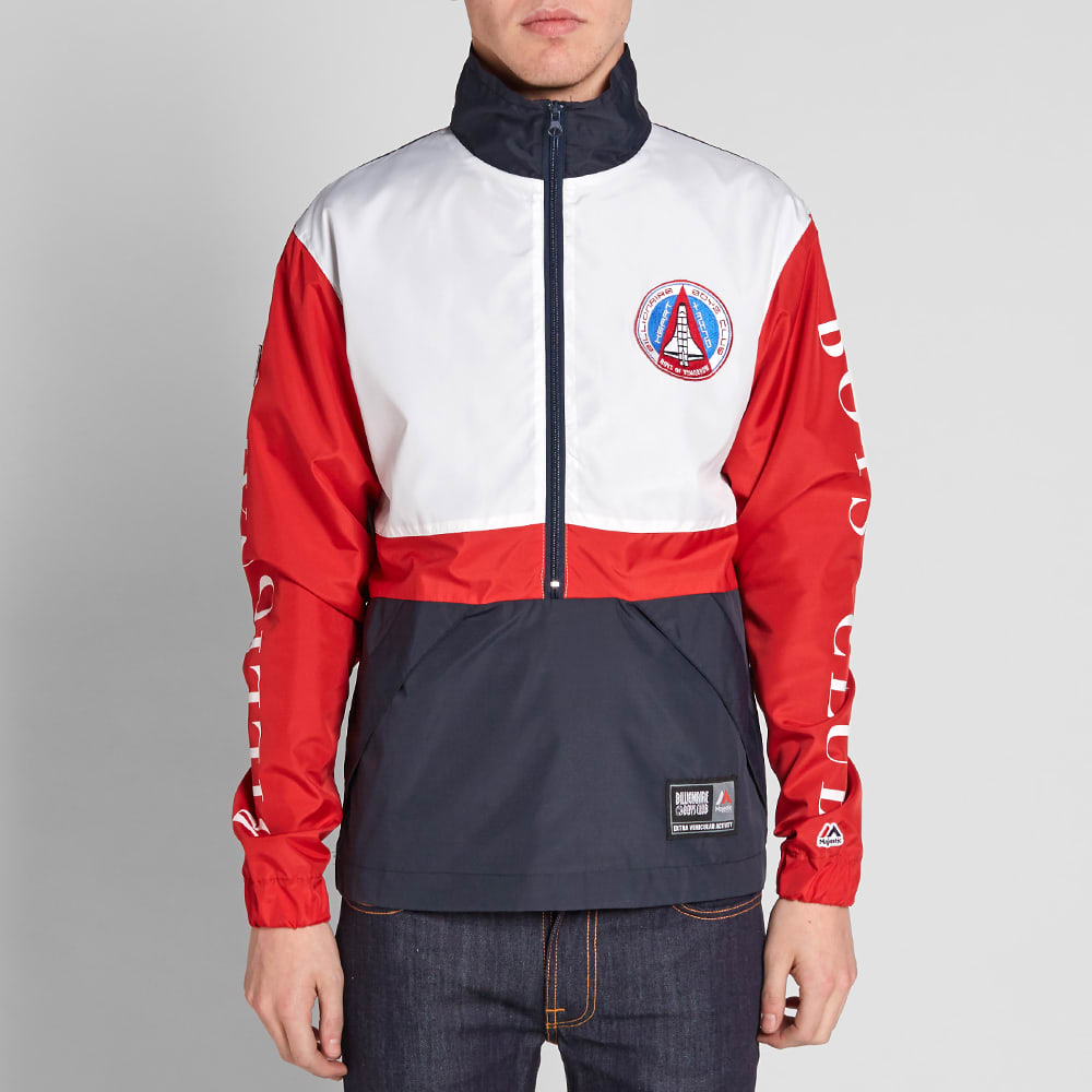 Billionaire Boys Club x Majestic Team Warm Up Jacket Navy & Red END.