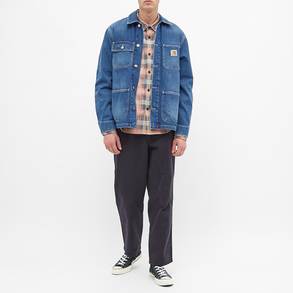 Stussy lawrence plaid shirt peach clearance