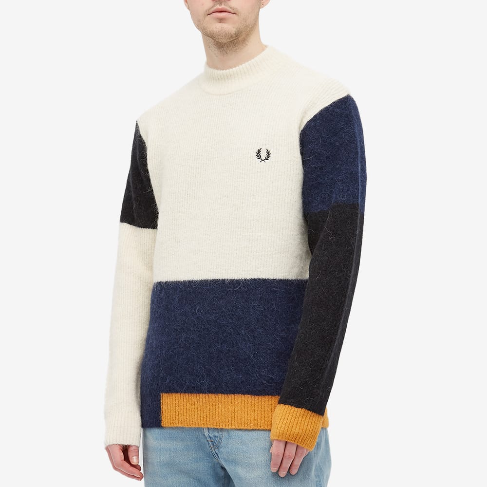 Fred Perry Alpaca Jumper Zinc White 