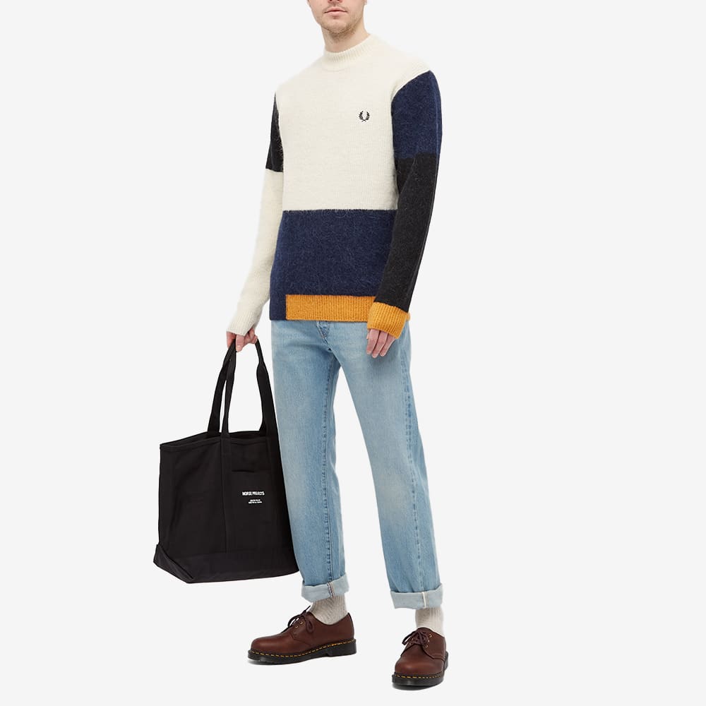 Fred Perry Alpaca Jumper Zinc White 