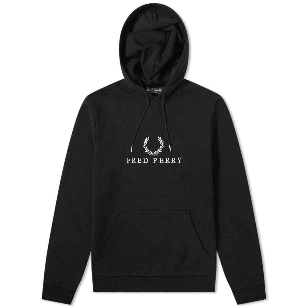 Fred perry embroidered hoodie clearance