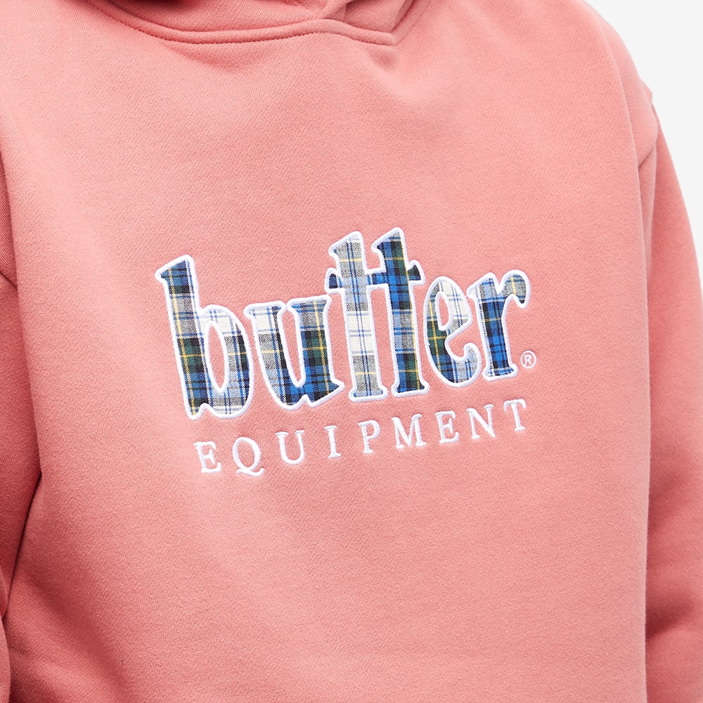 Butter Goods Plaid Applique Hoody Coral END. (Global)