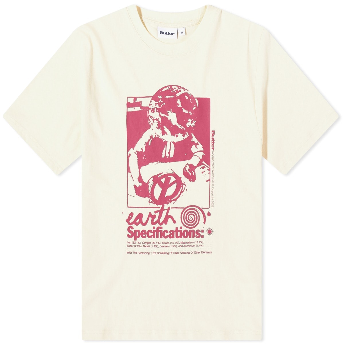 【Butter Goods】 EARTH SPEC T-SHIRT(送料込み) Butter Goods Earth Spec T-Shirt Cream | END. (JP)
