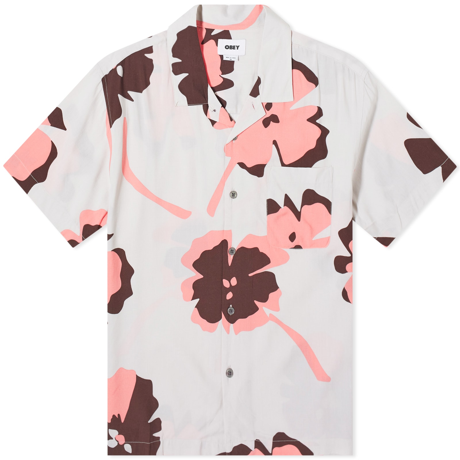 Obey Men’s Paper Cuts Vacation Shirt Nimbus Cloud Multi
