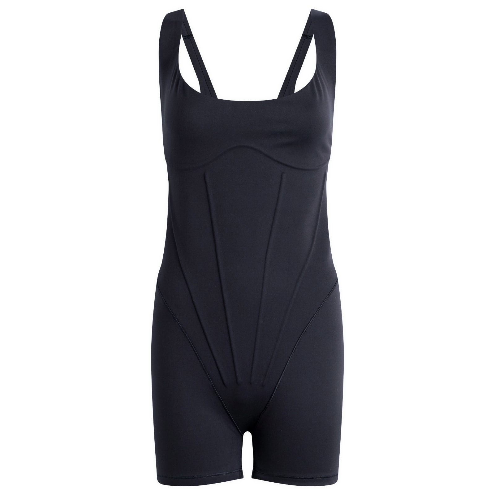 Nike Women's x SKIMS Matte Corset Short One Piece 2" in Obsidian, Size Medium