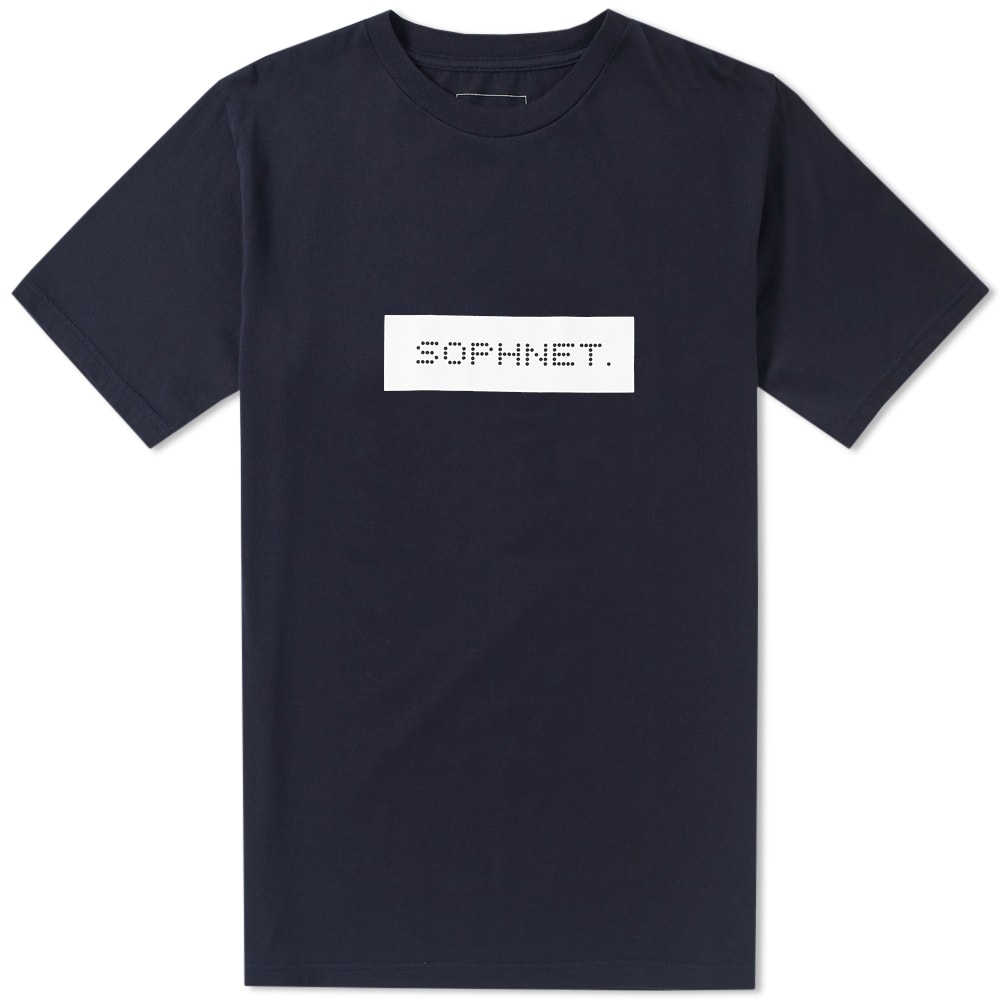 The Dot Star Tee by SOPHNET. sees its Japanese made cotton construction decorated with a contrasting logo printed to its chest and boasts this brands signature star motif to the back. This wearable piece will slot seamlessly into your wardrobe rotation and is finished neatly with a woven logo tab to the back and a ribbed knit to its crew neckline.

100% Cotton
Printed Logo to the Chest
Star Decoration to the Back
Woven Logo Tab to the Back
Made in Japan