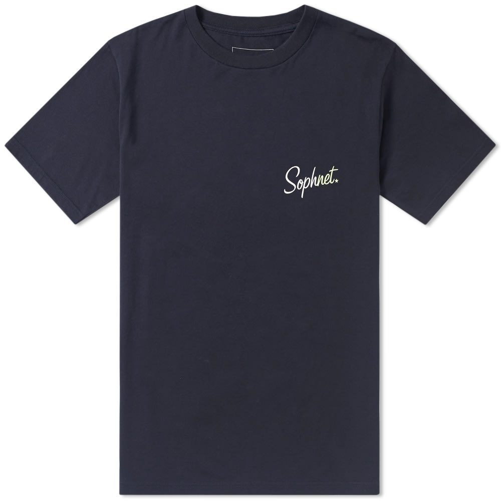 The Two Tone Logo Tee by SOPHNET. sees its Japanese made cotton construction decorated with bright logo prints to the front and back. This wearable piece will slot seamlessly into your wardrobe rotation and is finished neatly with a woven logo tab to the back and a ribbed knit to its crew neckline.

100% Cotton
Printed Logo to the Chest & Back
Woven Logo Tab to the Back
Made in Japan