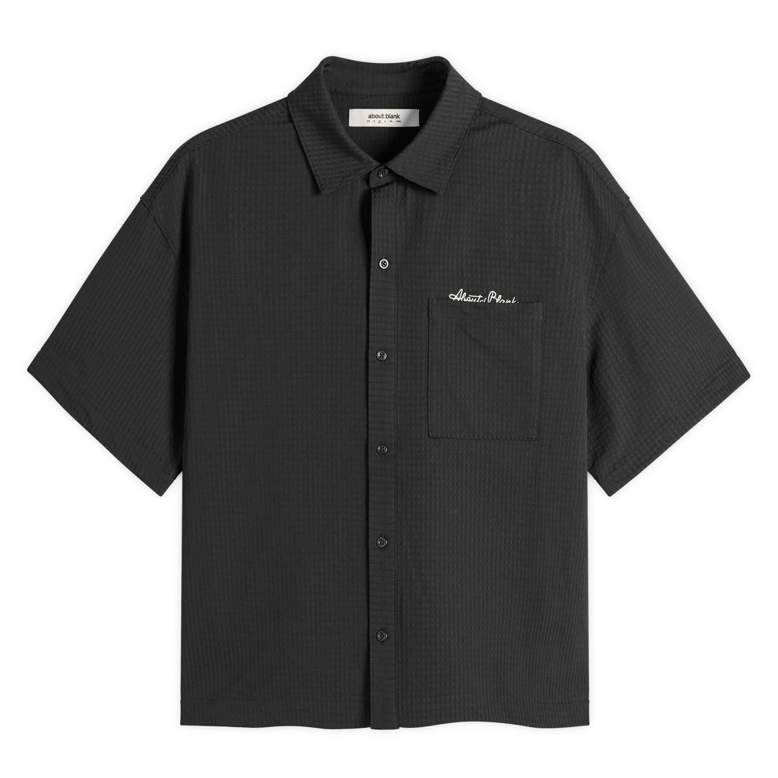 about:blank Men’s Textured Shirt Black