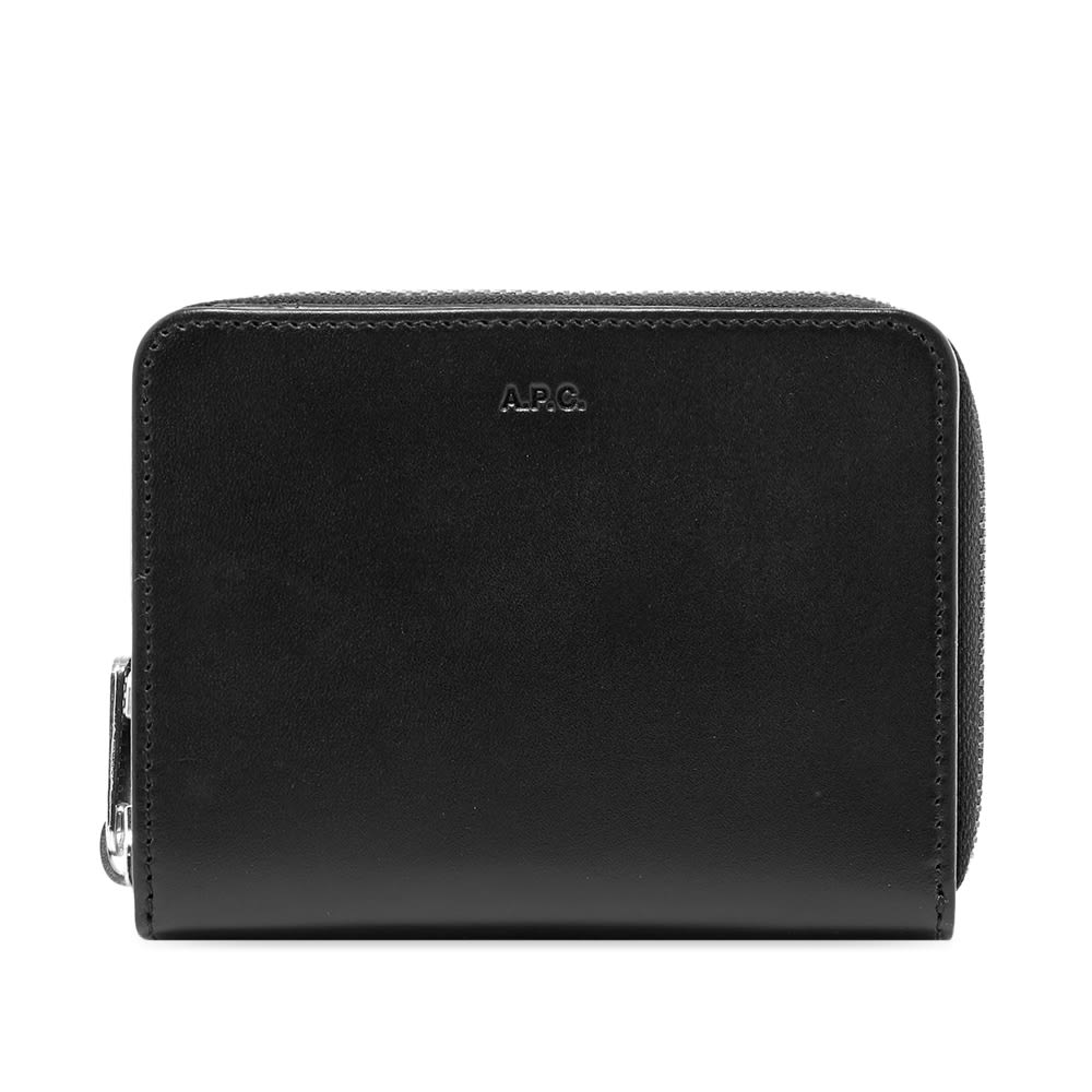 A.P.C◆Emmanuel Wallet PXAQG-H63087-LZZ Black A.P.C. Emmanuel Wallet Black | END. (CA)