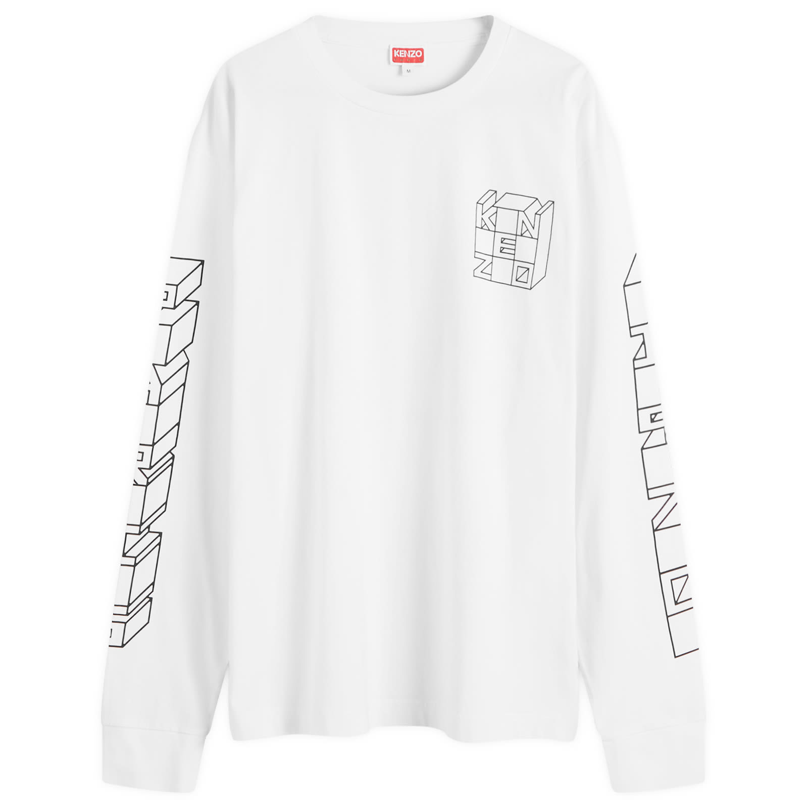 VIP価格☆【KENZO】KUBE L/S Tシャツ WHITE (送料関税込) KENZO - ラッキータイガー・オーバーサイズTシャツ をオンライン
