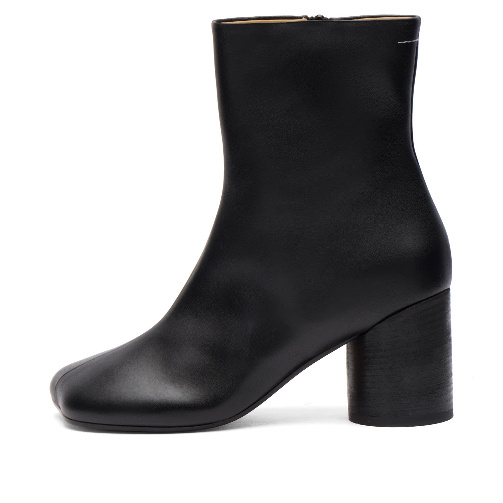 MM6 Maison Margiela Women's Heeled Moulded Toe Ankle Boots in Black, Size EU 36