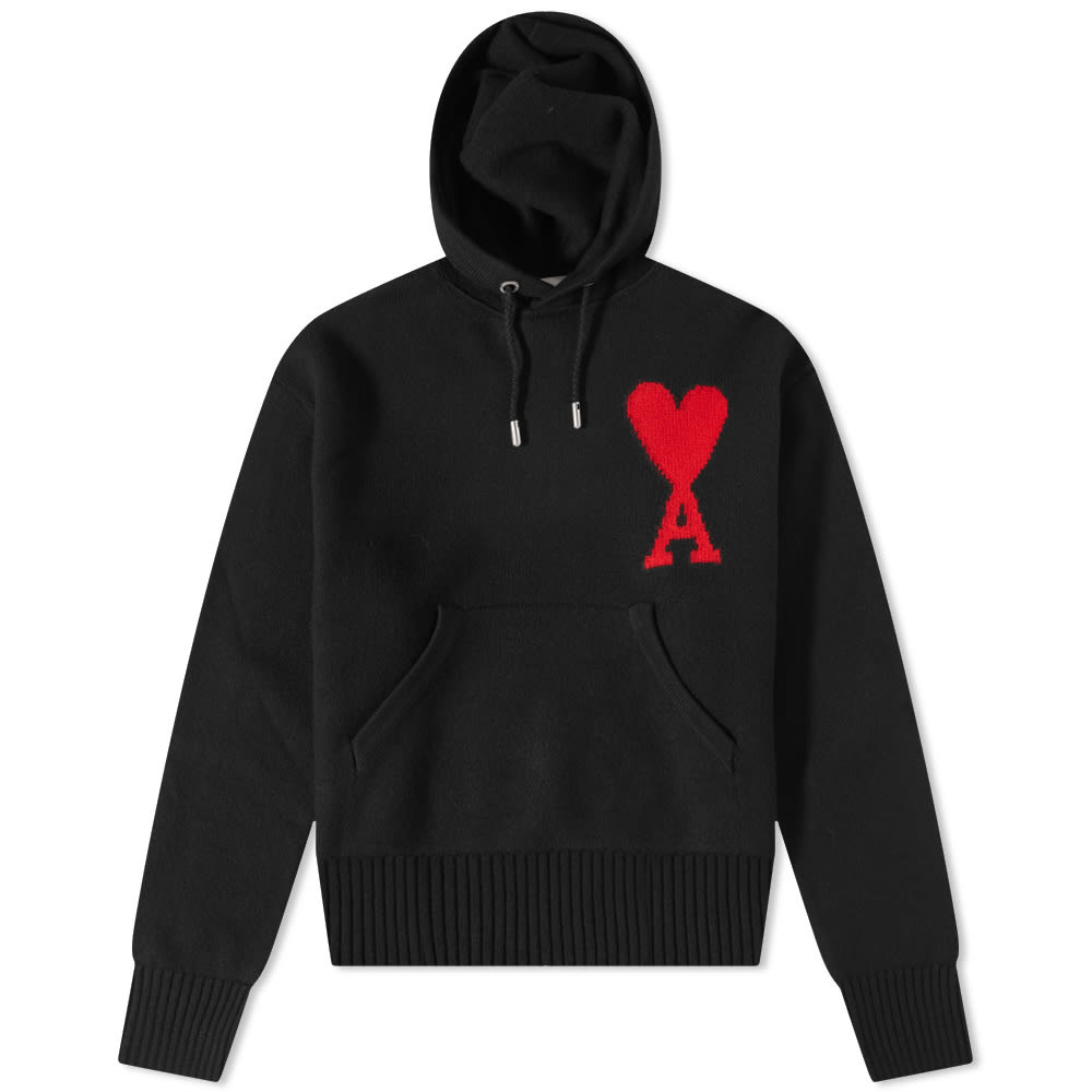 【メーカー直送】 AMI Large (AR) END. | Red & Black Hoodie Knit Heart A トリートメント