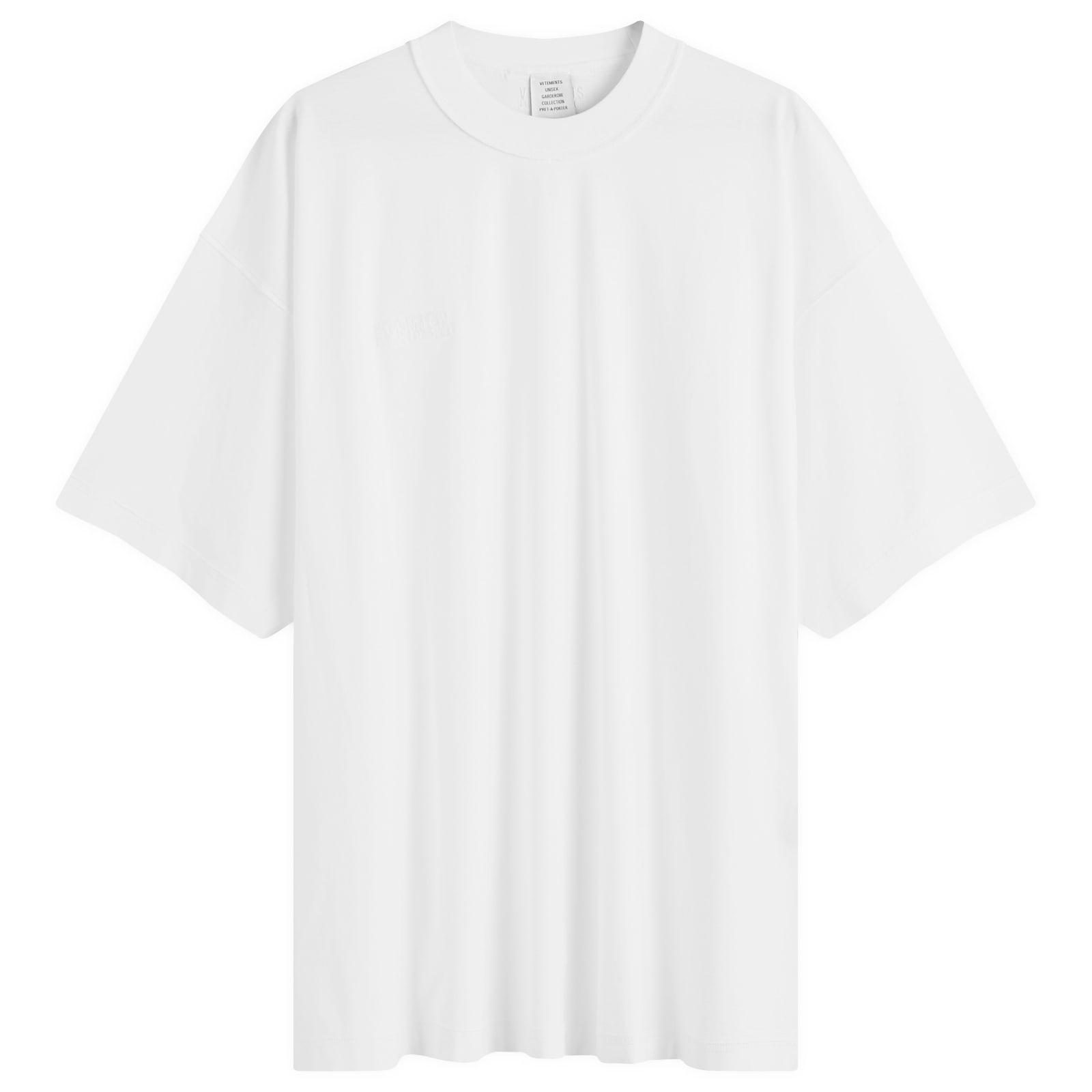 VETEMENTS Inside Out Label T-Shirt White | END. (JP)