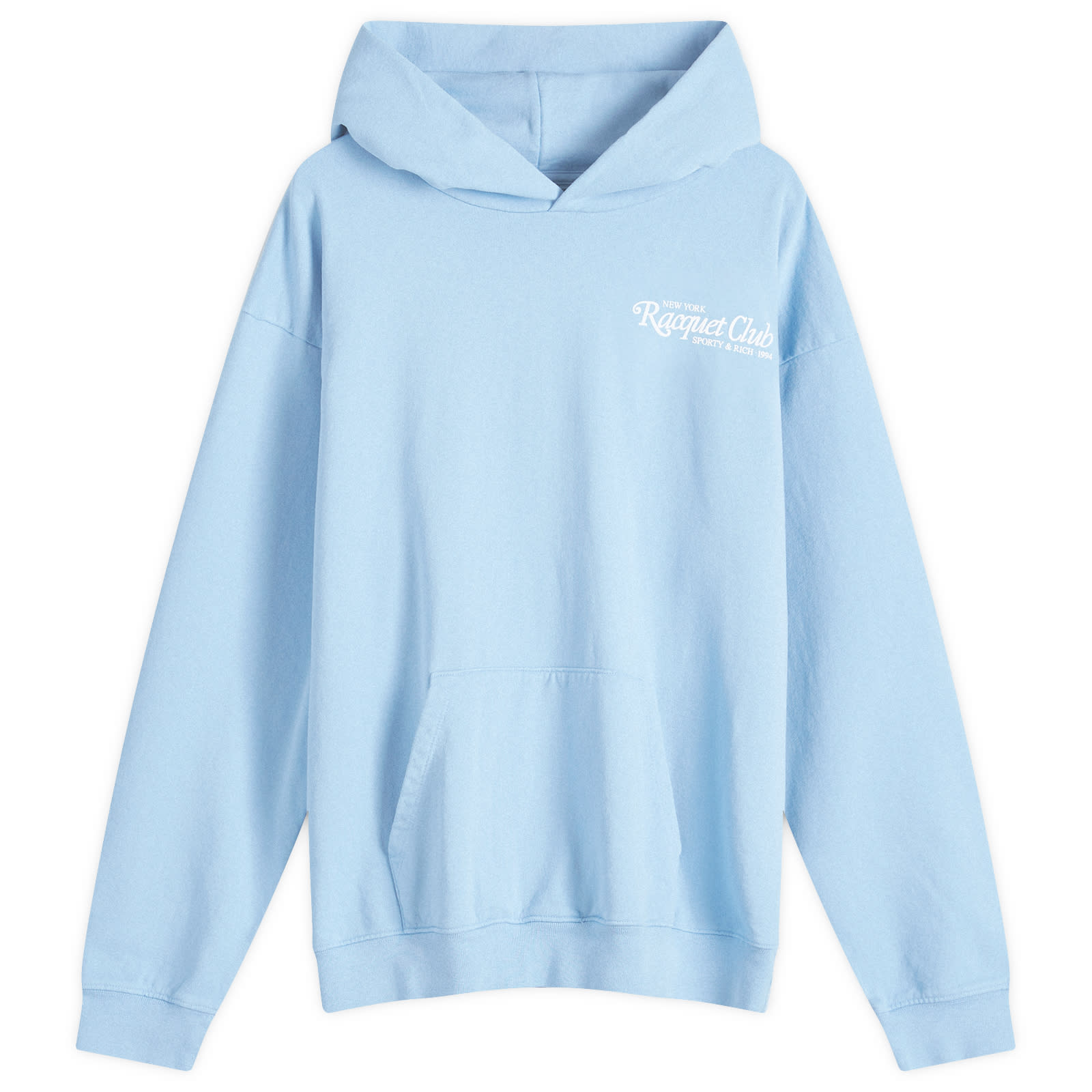 ★Sporty & Rich★ Buttoned polar sweatshirt sky blue QZAW232 Buttoned Polar Sweatshirt - Sky Blue/White – Sporty & Rich
