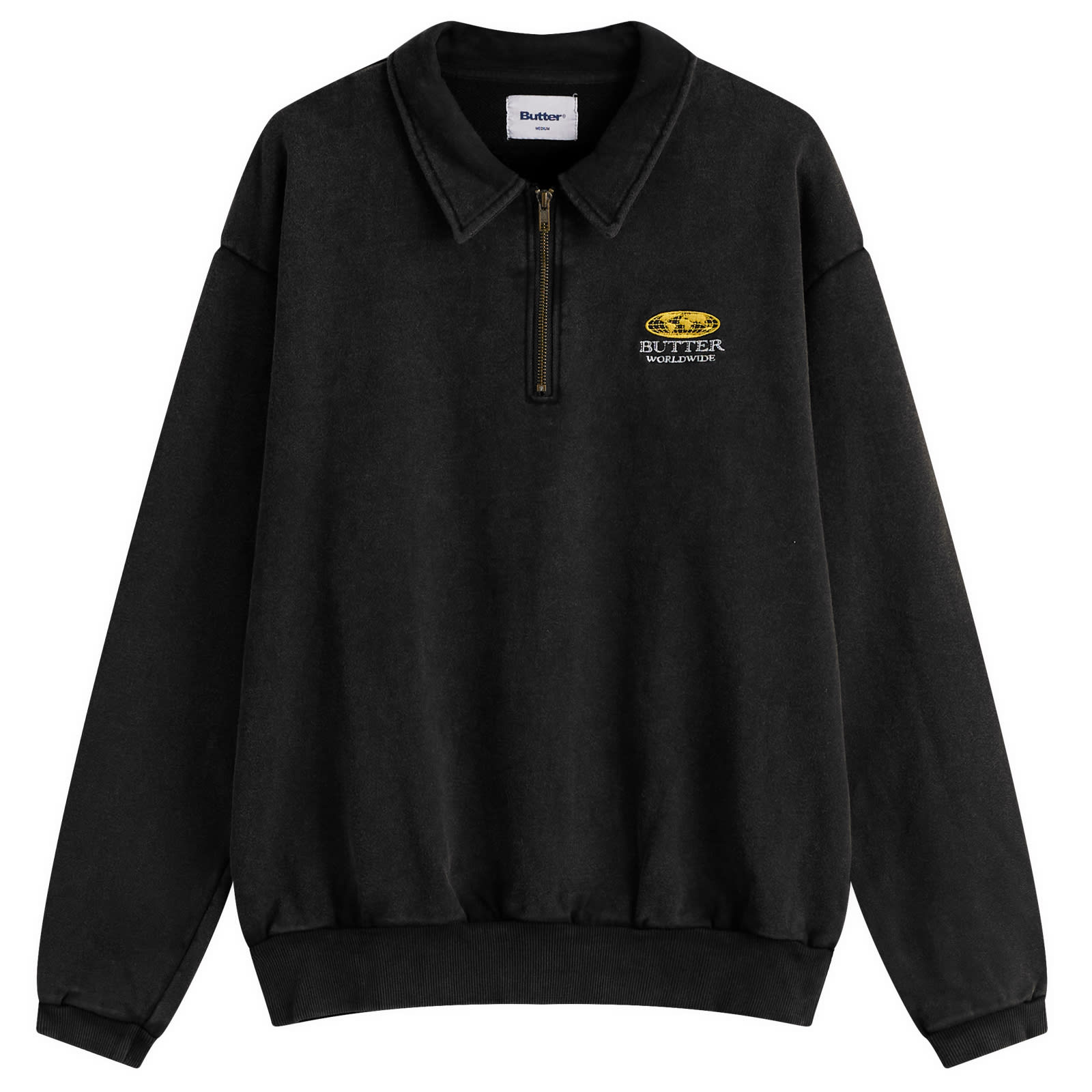 Butter Goods Men’s Corp 1/4 Zip Sweatshirt Black
